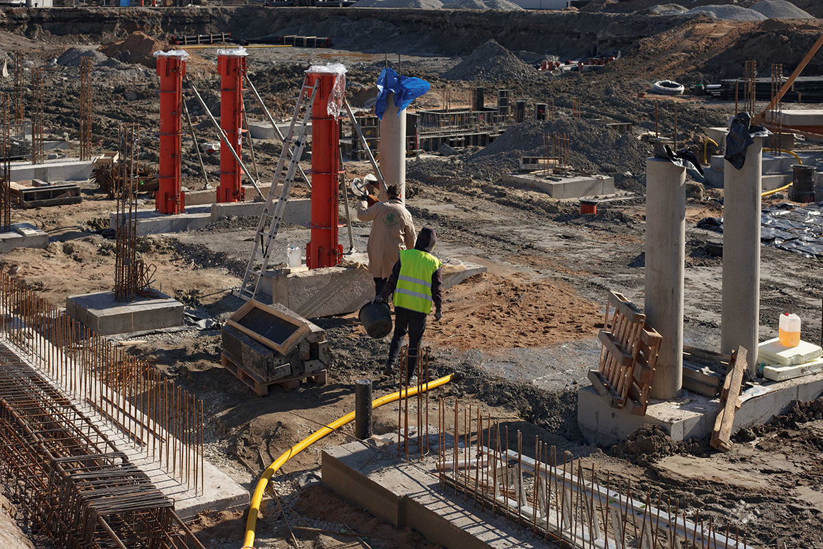 Construction site in Tallinn, Estonia